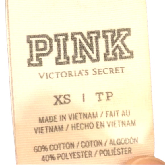 PINK maroon front  3/4 zipper sweatshirt size extra small - Picture 6 of 7